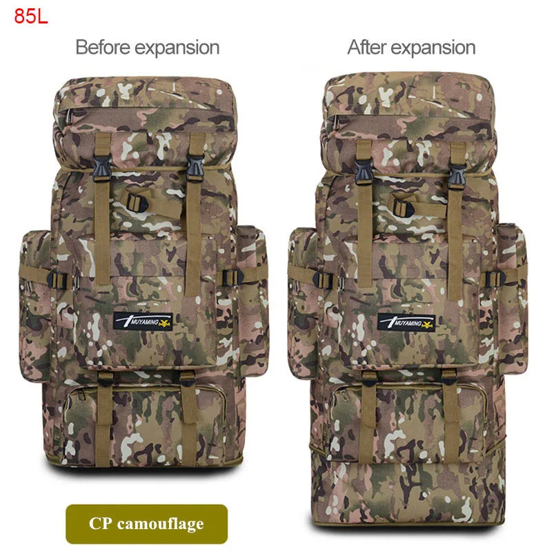85L большой Ёмкость рюкзак из нейлона водонепроницаемый военный камуфляж MOLLE армейская мужской рюкзак для кемпинга для похода Путешествия Рюкзаки - Цвет: CP camouflage