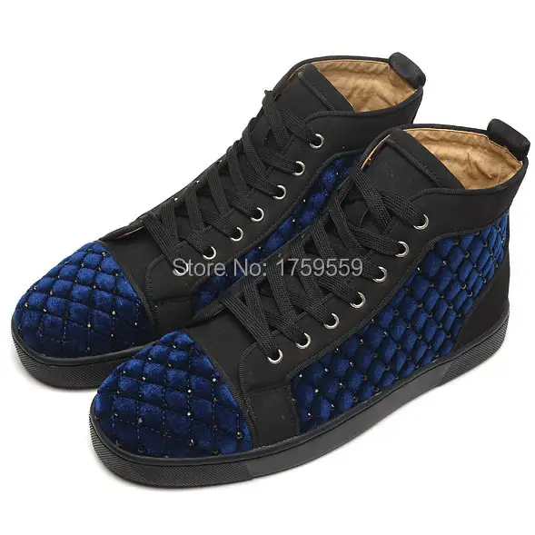 red bottoms sneakers blue