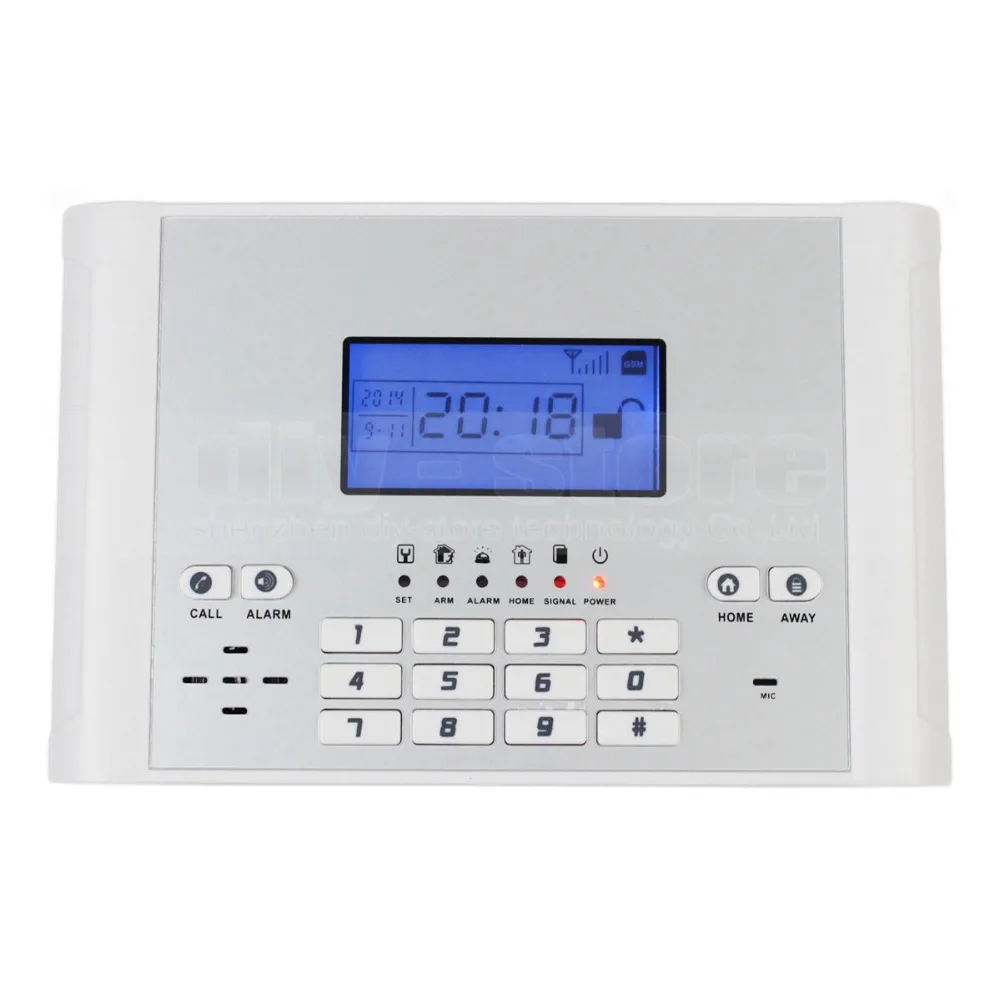 

DIYSECUR Wireless/Wired Defense Zones GSM SMS Intruder Security Alarm System Kit Auto-dial for House Office