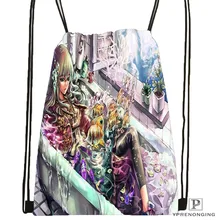 Custom Cute-Girl-Christmas-походная сумка на шнурке милый рюкзак для детей(черная спинка) 31x40 см#2018612-01-1