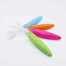 Походная зубная щетка 1 шт. оранжевая дорожная Складная зубная щетка замена портативная мягкая щетина Праздничная уличная зубная щетка 4 цвета