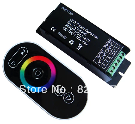

Free shipping 3pcs/lot RGB Touch Controller DC12-24V, 3*6A, with touch color ring remote