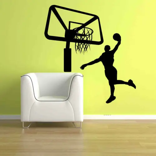 Basketball Player Slam Dunk Wall Sticker Vinyl Decal Wall Stickers Home