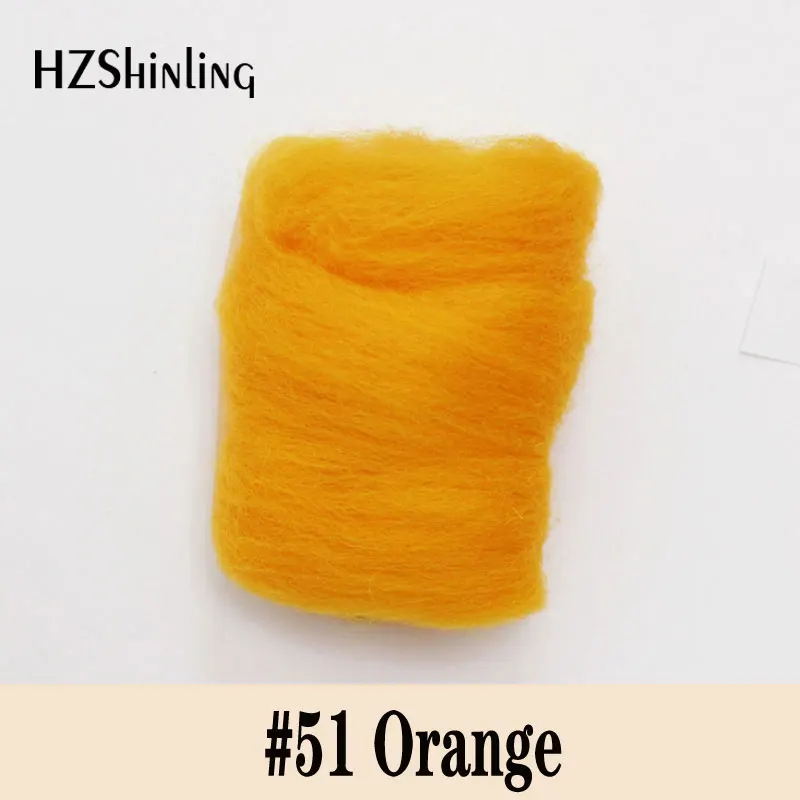 

5 g Super Fast soft felting Short Fiber Wool Perfect in Needle Felt and Wet Felt Orange Wool material DIY handcarf