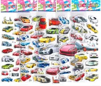 

Free shipping 20pcs auto racing car 3D foam stickers children party supplies favor decoration award gift boys girls kids reward