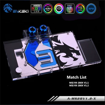 

Bykski A-MS28v1.2-X Full Coverage GPU Water Block For VGA MSI R9 280X 280 GAMING Graphics Card Heatsink