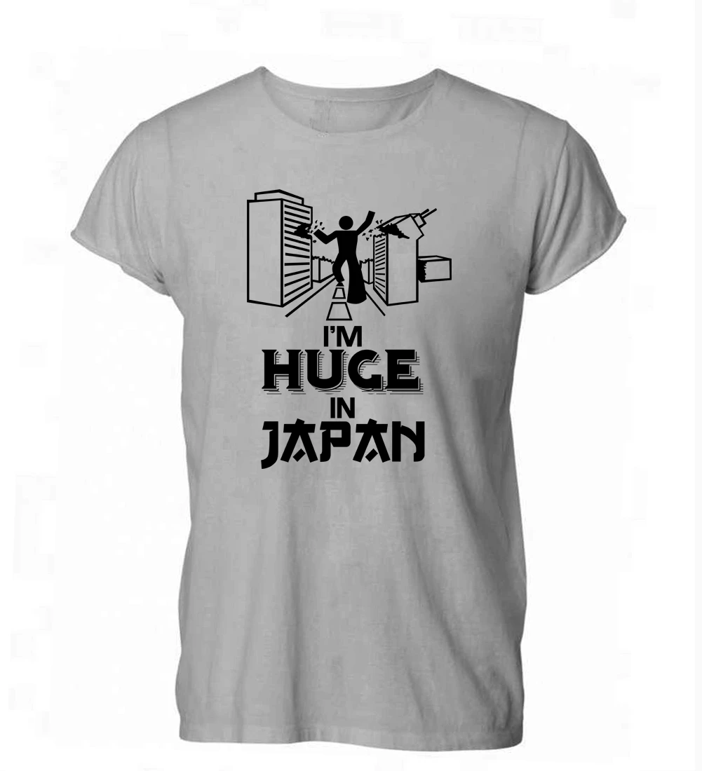 Мужская футболка с круглым вырезом I'm huge In Japan забавная хипстерская Tumblr летний