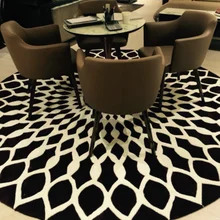 Простые круглые маты Гостиная Коврик для кофейного столика Спальня Кабинет модель магазин ковер