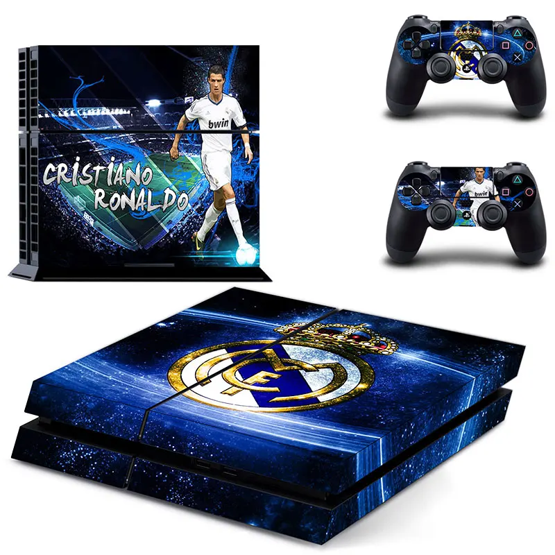 

Footall Superstart Cristiano Ronaldo PS4 Skin For Sony Playstation 4 PS4 Console protection film and Cover Decals 2 Controller