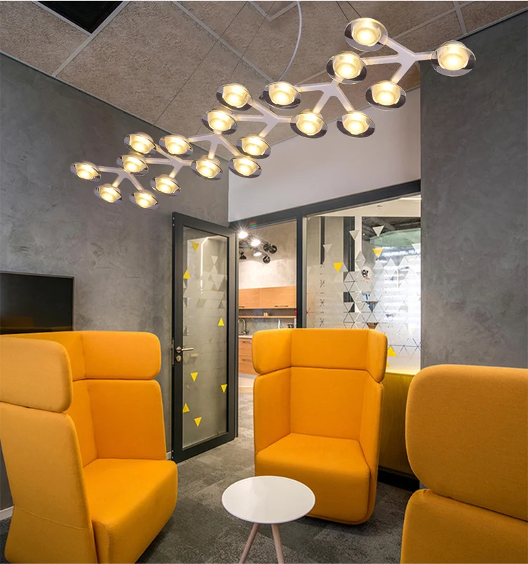 

Modern Simple Personal Creative Rectangle Round Living Room Dining Room Strarry Light Star Chandeliers