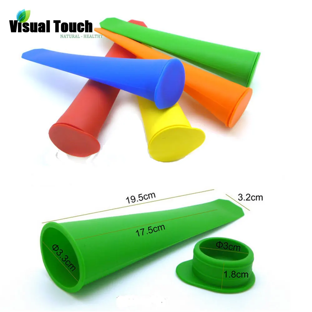 

Visual Touch 1 PC Silicone Ice Pop Mold Popsicle Maker Frozen Tray DIY Ice Cream Tubs Tools Jelly Lolly Mould For Popsicles