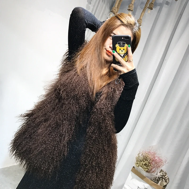 Жилет из натурального меха зимний женский жилет без рукавов|real fur vest|real furwomen real |