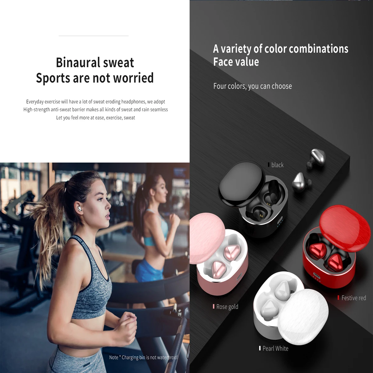 Мини Bluetooth 5,0 стерео наушники-вкладыши беспроводные наушники модные унисекс наушники-вкладыши
