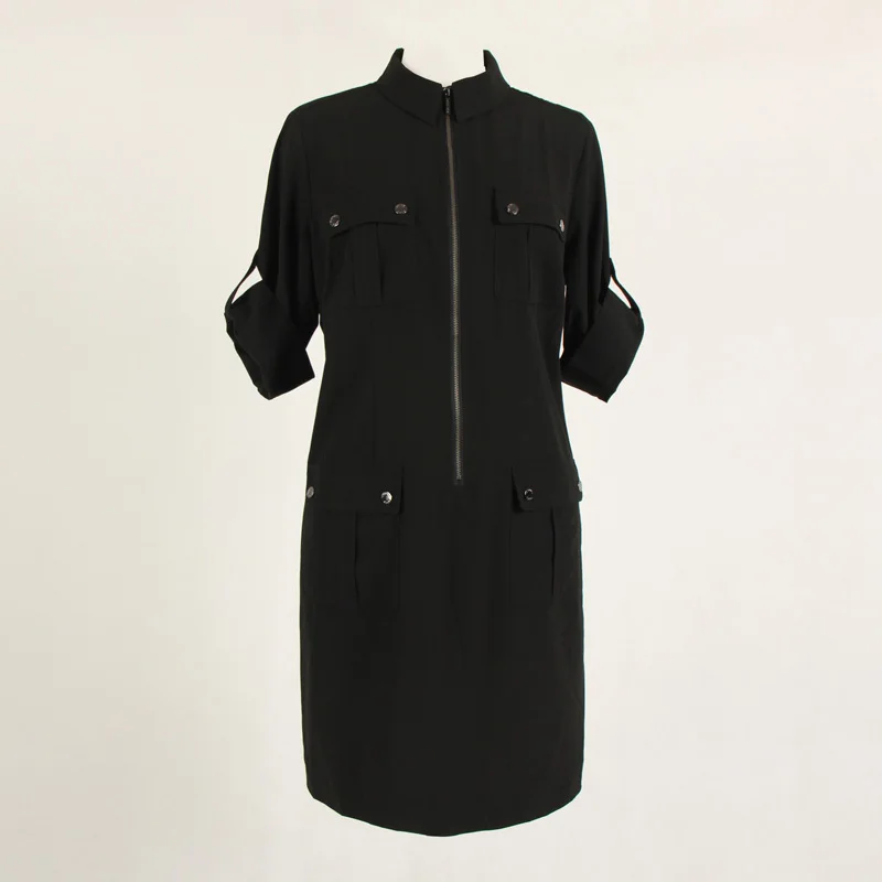 Free Shipping 2012 new fashion M1chael k0rs women's solid color multi-pocket one-piece dress plus size mm | Женская одежда