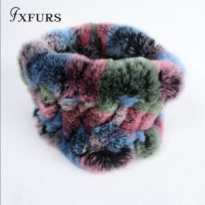 FXFURS 2019 Fur muffler scarf pullover women's autumn and winter thermal rex rabbit hair scarf winter warm fur ring headband FXFURS 2019 Fur muffler scarf pullover women's autumn and winter thermal rex rabbit hair scarf winter warm fur ring headband
