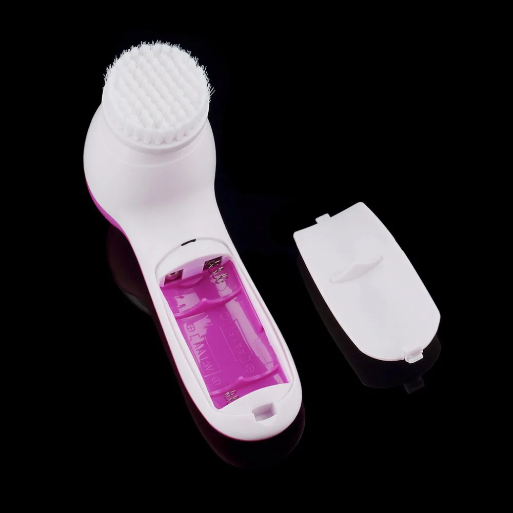 1 Set 5-in-1 Electric Facial Cleanser Body Massage Mini Skin Pore Cleaner Beauty Massager Wash Face Machine