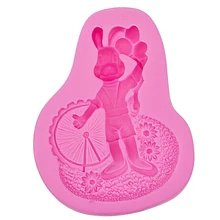  font b Easter b font font b Bunny b font balloon Flowers Silicone soap Mould