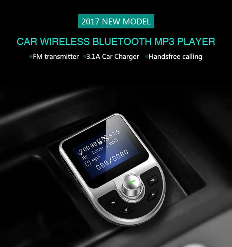 Новое поступление Bluetooth автомобильный FM передатчик беспроводной радиоадаптер