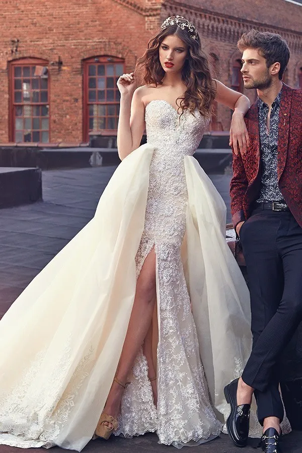 Abito da sposa Su Ordine di Nuovo Modo Due In Uno Fodero Plus Size Treno  Staccabile Abiti Da Sposa Split Vestido De Noiva Abiti|bridal gown|fashion  bridal gownsvestido de noiva - AliExpress
