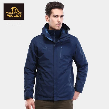 PELLIOT уличные куртки, Мужская брендовая куртка, три в одном, утолщенная флисовая двухсекционная одежда для альпинизма, Мужская лыжная куртка