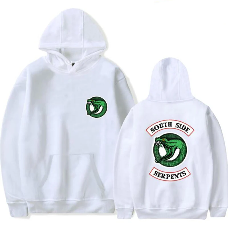 

American TV Riverdale Oversized Hoodie Polerones Hombre Southside Serpents Streetwear Hip Hop Hooded Mens Hoodies and Sweatshirt