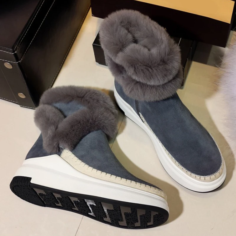 WETKISS 2018 Brand Women Ankle Boots Suede Leather Fashion Fur Zipper Wedges Shoes Woman Platform Winter Boots Female Footwear WETKISS 2018 Brand Women Ankle Boots Suede Leather Fashion Fur Zipper Wedges Shoes Woman Platform Winter Boots Female Footwear