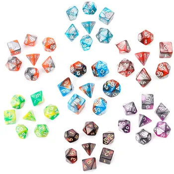 

7pcs/Set Acrylic Polyhedral Dice For TRPG Board Game Dungeons And Dragons D4-D20