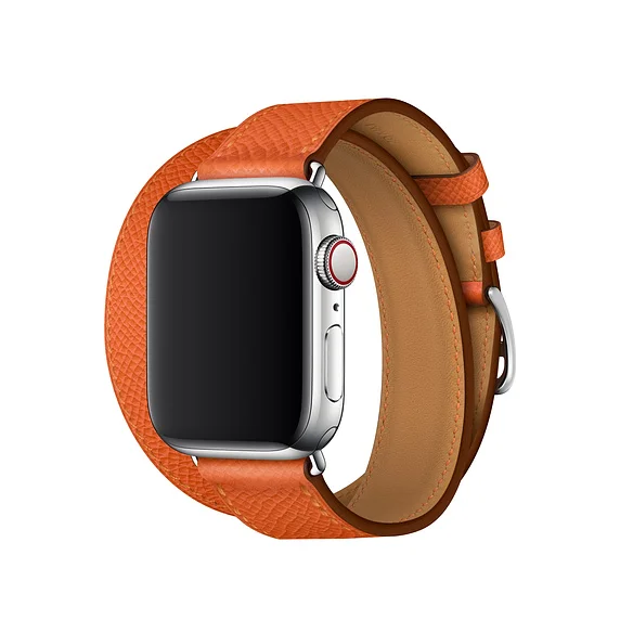 Кожаный ремешок для apple watch Hermes Double Tour band 44 мм 40 мм 42 мм 38 мм ремешок для часов iwatch series 5 4 3 2 1