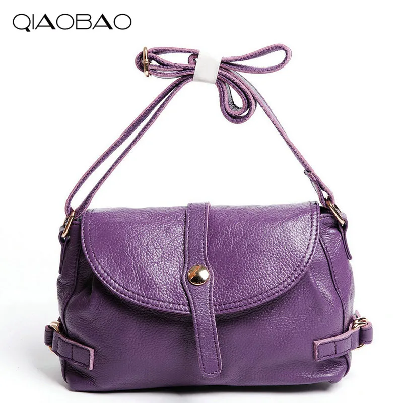 

QIAOBAO 100% Genuine Leather Bag Brand Women Shoulder Bag Fashion Satchels Women Cowskin Crossbody bag