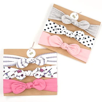 

Sale 3pcs/set 2018 Kids Girls Bowknot Headband Colorful Small Dot Cute Headwear Accessories