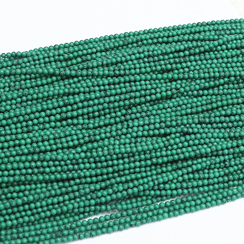 Wholesale price 2mm 3mm round green turquoise stone jasper beads for jewelry making new fashion spacers accessories 15inch B448