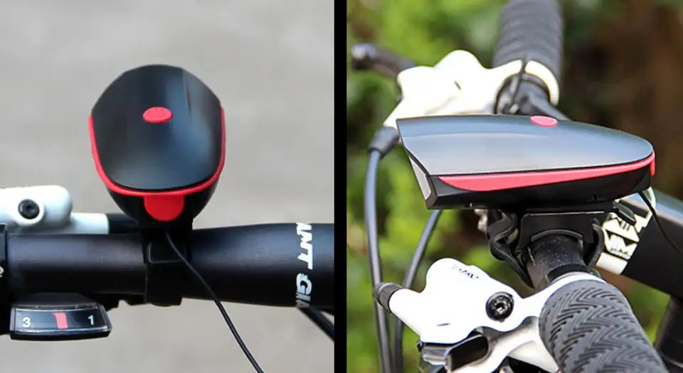 Clearance bicycle light+ bell Cycling Bike Bicycle flashlight front lights led Handlebar Ring Horns horn Electronic Alarm Bell Sound F1024 20