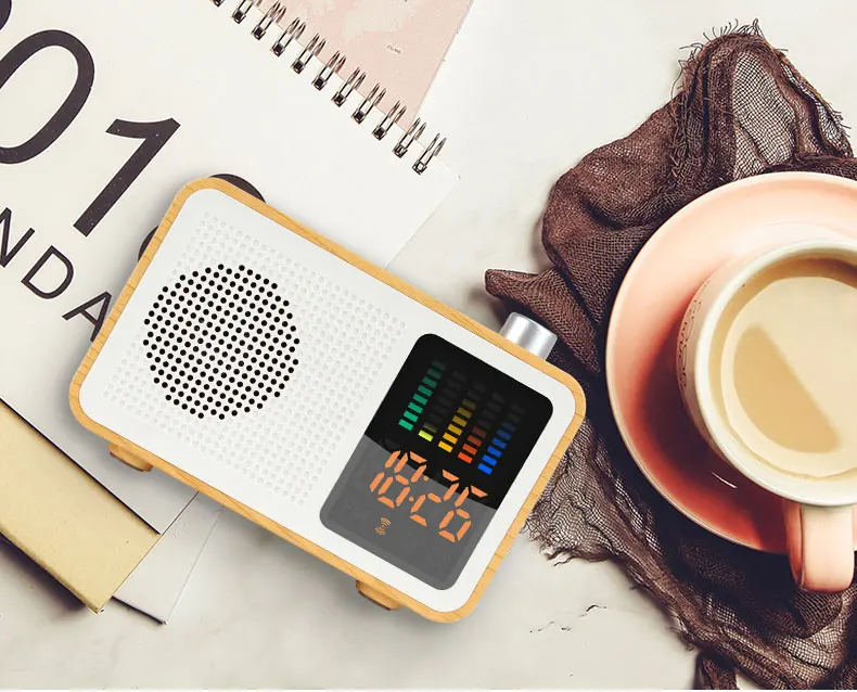 Высокое качество Creatives 3 в 1 будильник с подзарядкой bluetooth динамик FM радио Поддержка AUX TF карта Настольный будильник цифровые часы
