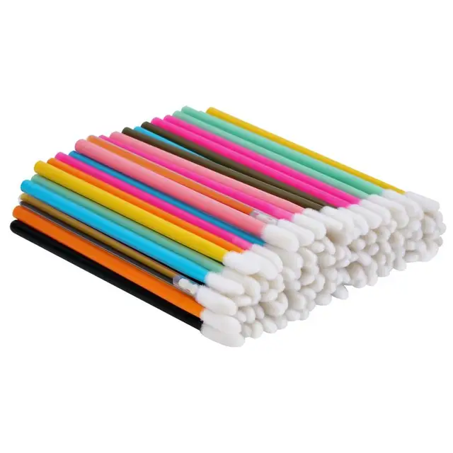 Best Offers 500pcs/pack Disposable Cosmetic Makeup Lip Brush Lipstick Lip Glossy Wands Pen Cleaner Applicator Lip Gloss Brushes Tools