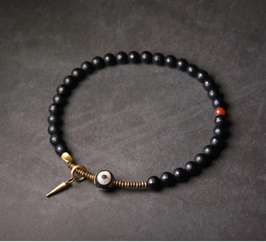 Faced-Black-Obsidian-Tibetan-Bead-Bracelet-Mixed-Vintage-Processed-Copper-Vajar-Buddhism-Zen-Healing-Jewelry-Unisex-Male-Female (11)