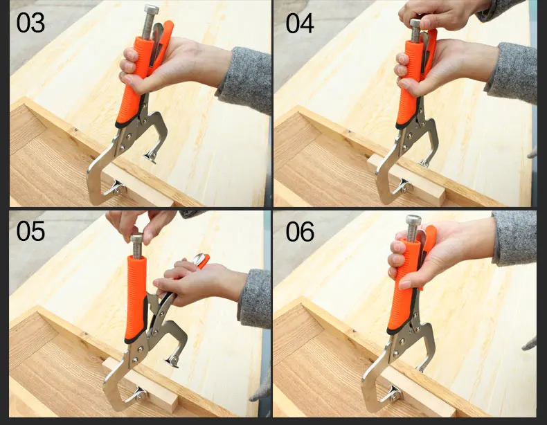 MYTEC MC-010102 C Type D-type Crimping Pliers Square Mouth Rubber Handle Woodworking Fast Pliers 