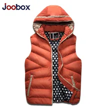 JOOBOX Brand Vest Men 2016 New Fashion Hooded Colete Men High Quality Winter Thickening Warm Male Vest Sleeveless Jacket