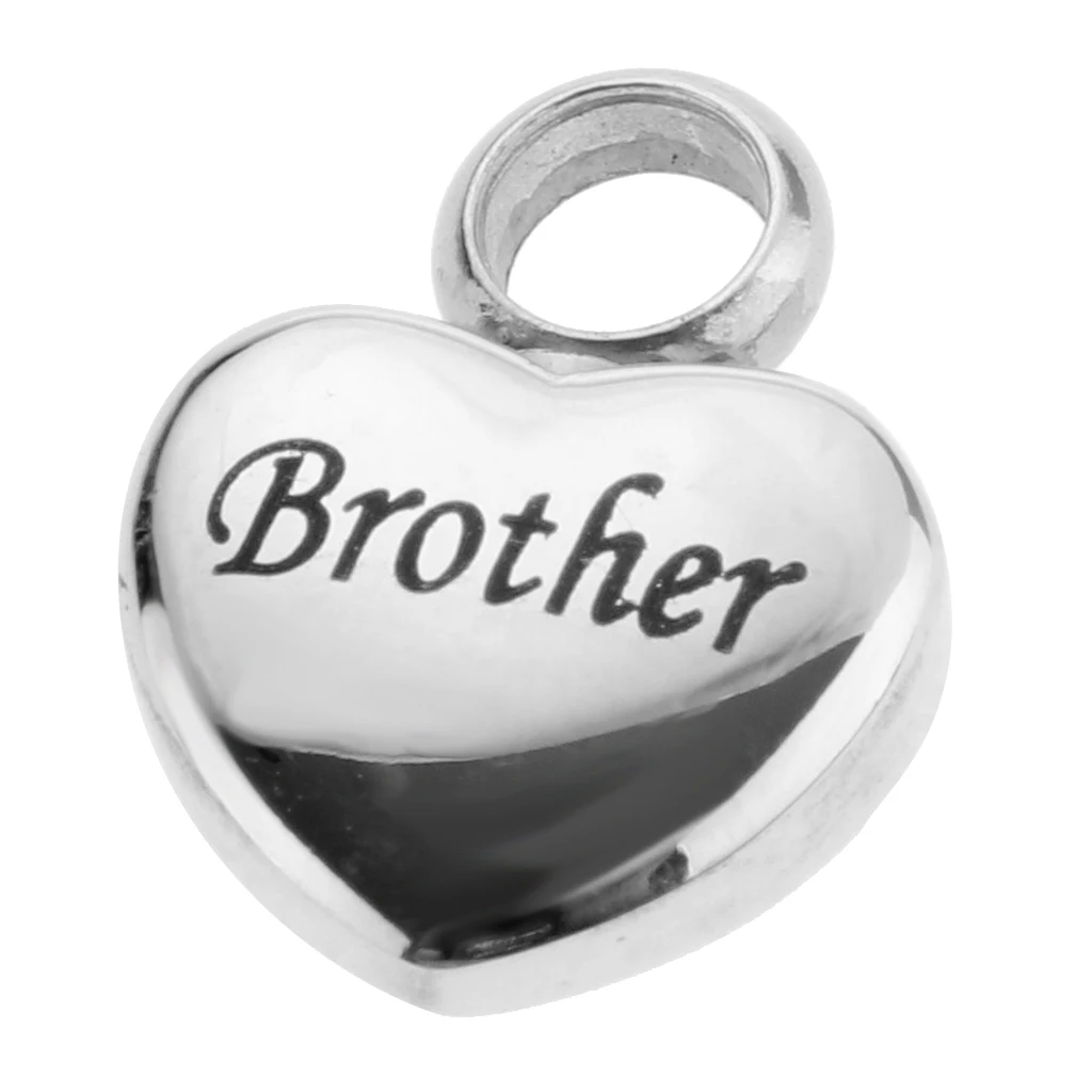 Stainless Steel Love Heart Urn Pendant Memorial Cremation Ash Holder Dad/Mom/Husband/Wife/Brother/Sister