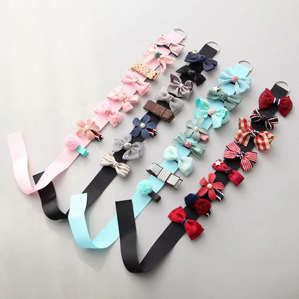 

8pcs/set Multi-style Ribbon Bow Flower Hairpins Barrettes baby hair Accessories Cute Baby Girls Hair Clip tiaras infant