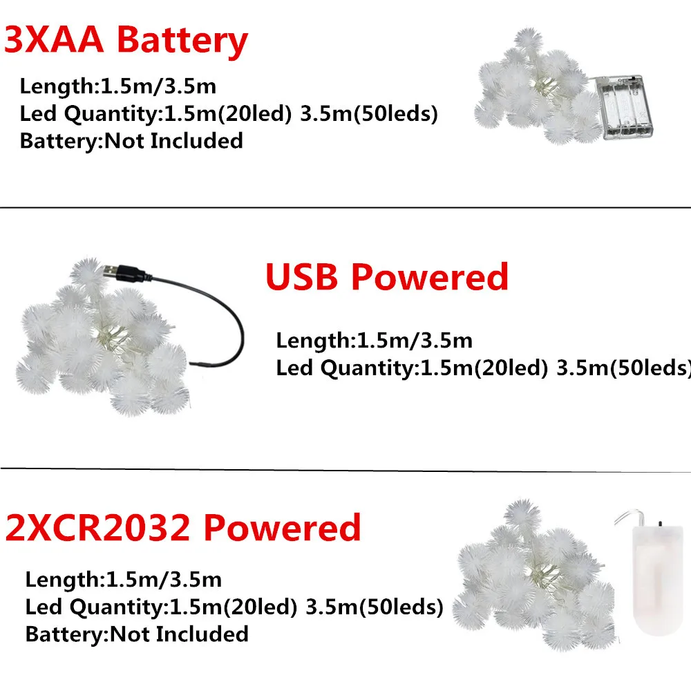 Fariry гирлянда 20 50 светодиодный s 3AA батарея USB гирлянда микро светодиодный медный провод снег для вечерние Рождественские Свадебные уличные