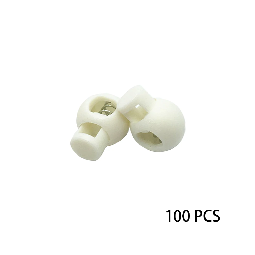 

100Pcs Non-Slip Tighten Lanyard Clothing Parts Buckle Mini Drawstring Stopper Accessories Round Spring Lock Toggle Clip