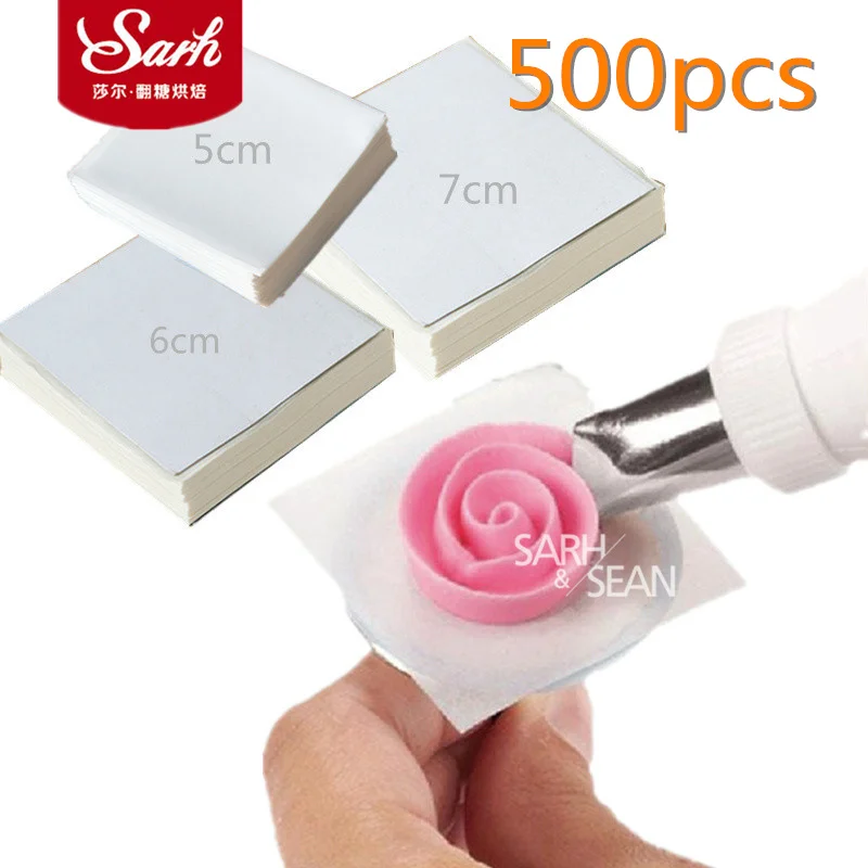 

500pcs/lot Cake decoration flower Piping oilpaper inserts bakeware kitchen baking Sugarcraft Decoration Tool