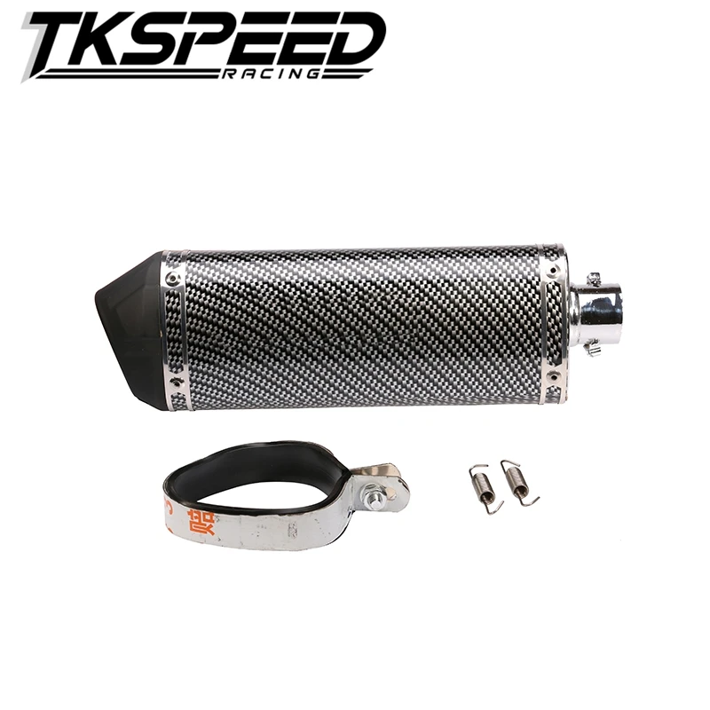 35.5mm Motorcycle Duckbill Cobra Triangle Exhaust Pipe Tube Stainless Steel Aluminum Alloy