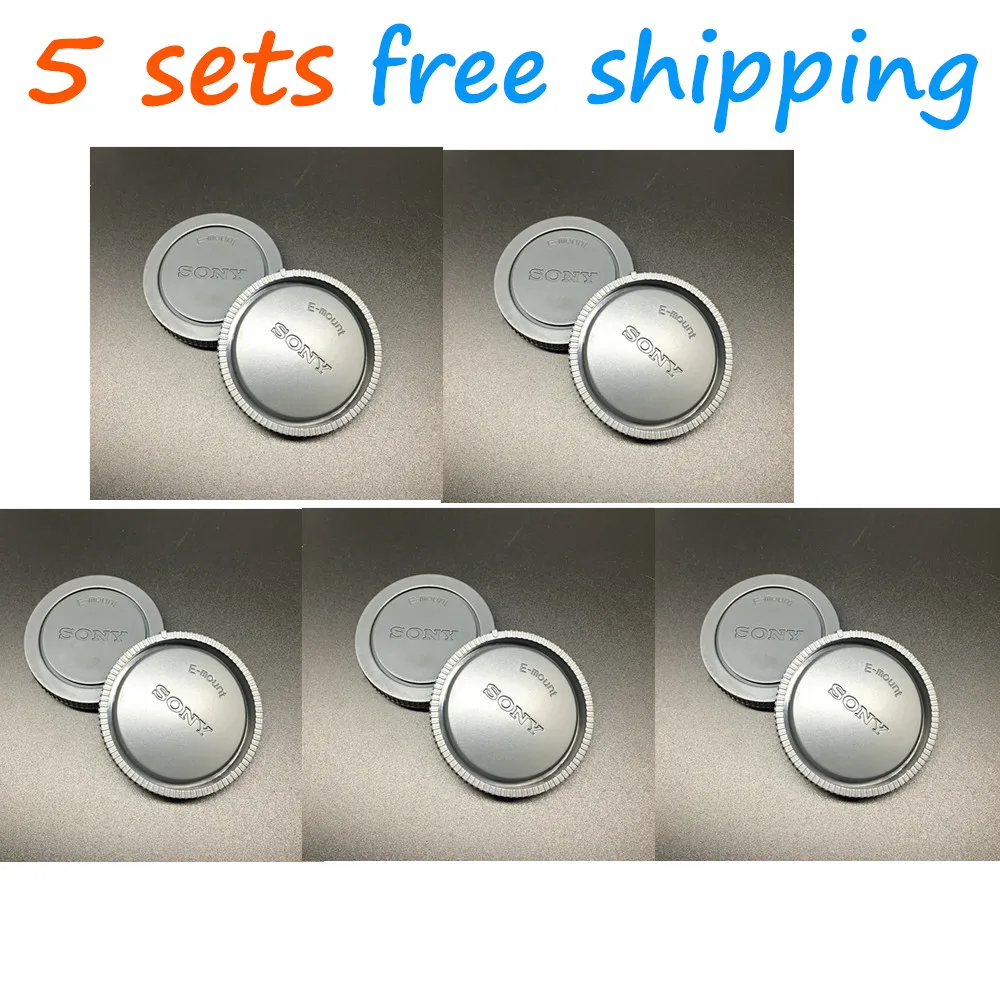 

5 sets Cameras dustproof Body Cap+lens rear cap for sony Interchangeable Lens Digital Camera A6300 a6000 a6500 A5100 A7R/A7S/m2