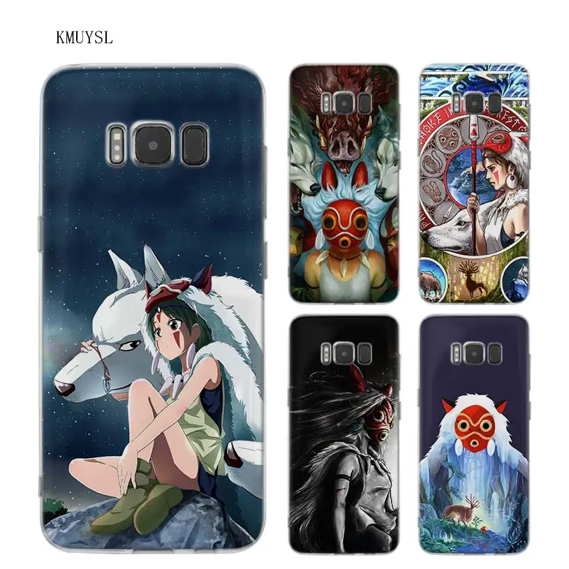

KMUYSL Princess Mononoke TPU Transparent Soft Case Cover Shell Coque for Samsung Galaxy S9 S8 Plus S7 S6 Edge