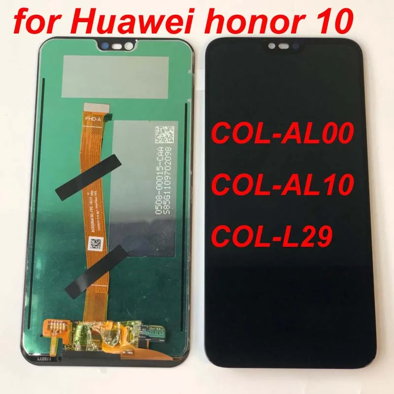 Протестированный 5,84 для huawei honor 10 honor 10 COL-L29 Полный ЖК-дисплей+ кодирующий преобразователь сенсорного экрана в сборе Запчасти ЖК-bkl-l04