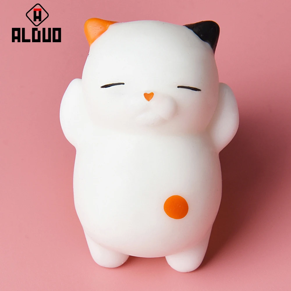 ALANGDUO Cat Squishy slow rising Cute Soft Press Squeeze Mini squishi toy Phone Straps Stress ...