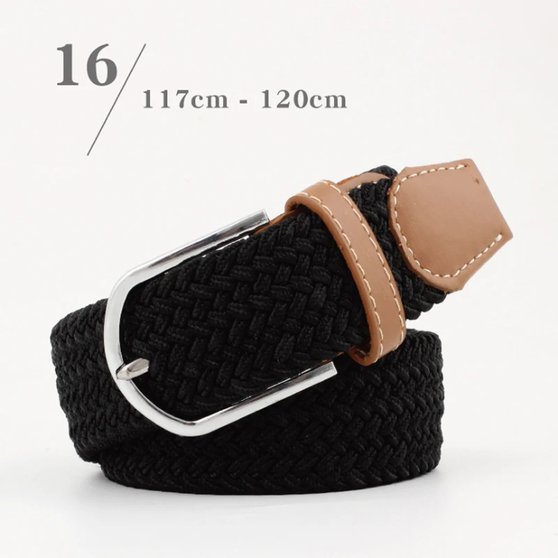 bullhide belts ZLD  Casual stretch woven belt Women's unisex Canvas elastic belts for women jeans  Modeling pin buckle belt 120-130CM men's belts Belts