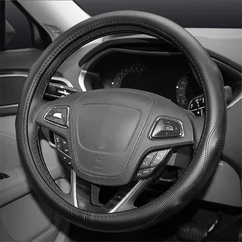 

Car Steering Wheel Cover With High grade Real Leather Fits 38cm Diameter Car Accessories Car-styling