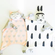 Мягкие вельветовые куклы для новорожденных, кролик, спящий кролик, жираф, детская модная игрушка, полотенце, нагрудник, подарок на Рождество